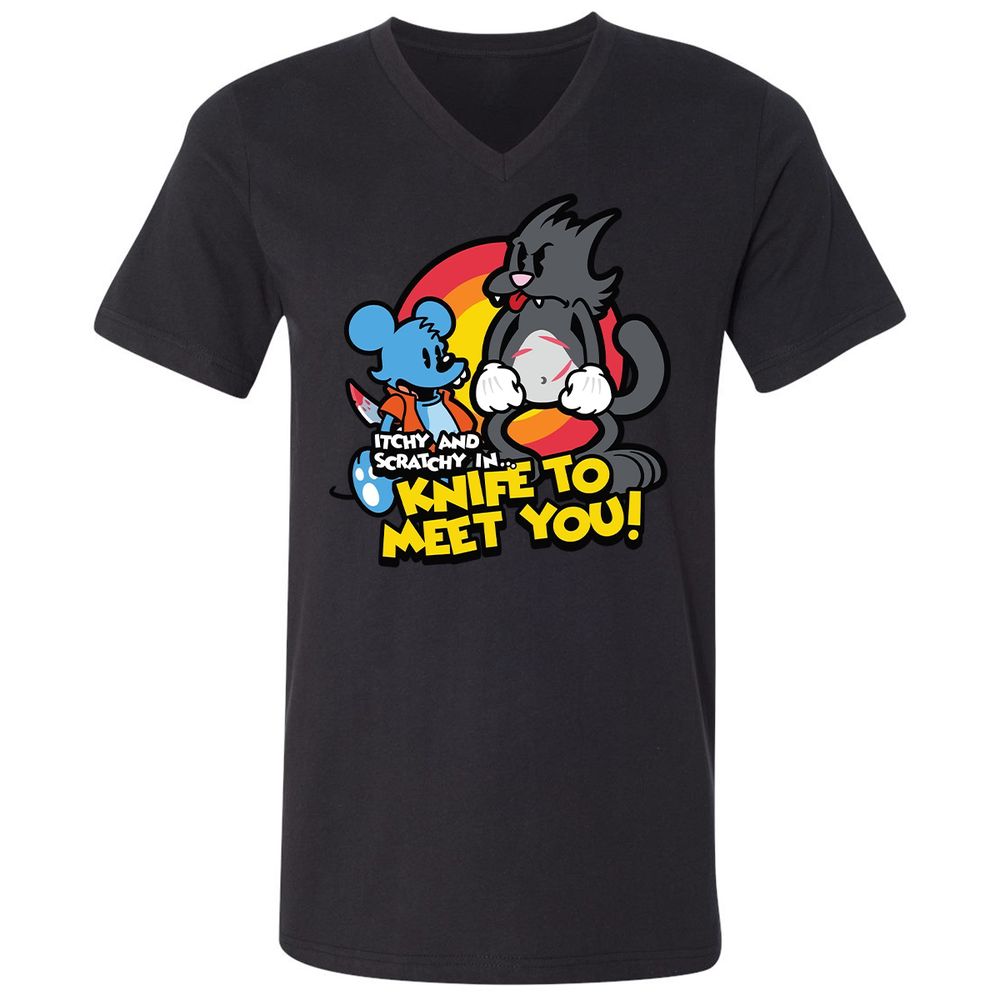 Unisex V-Neck T-Shirt - N5PSWQ13 - Black - 16