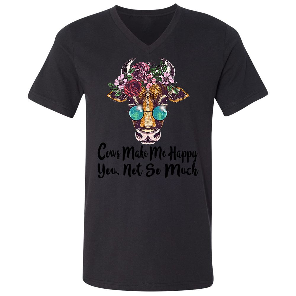 Unisex V-Neck T-Shirt - EK5NPE4F - Black - 16