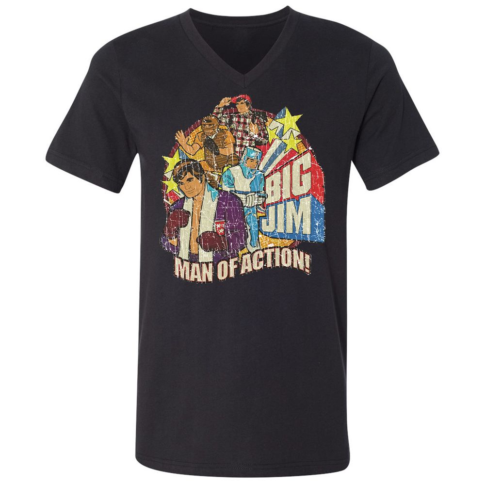 Unisex V-Neck T-Shirt - 1R9TCSEJ - Black - 16