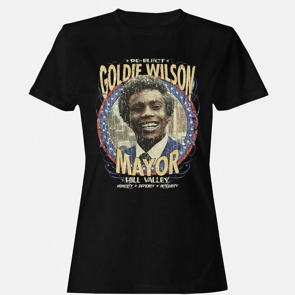 Re-Elect Mayor Goldie Wilson - Black - 16