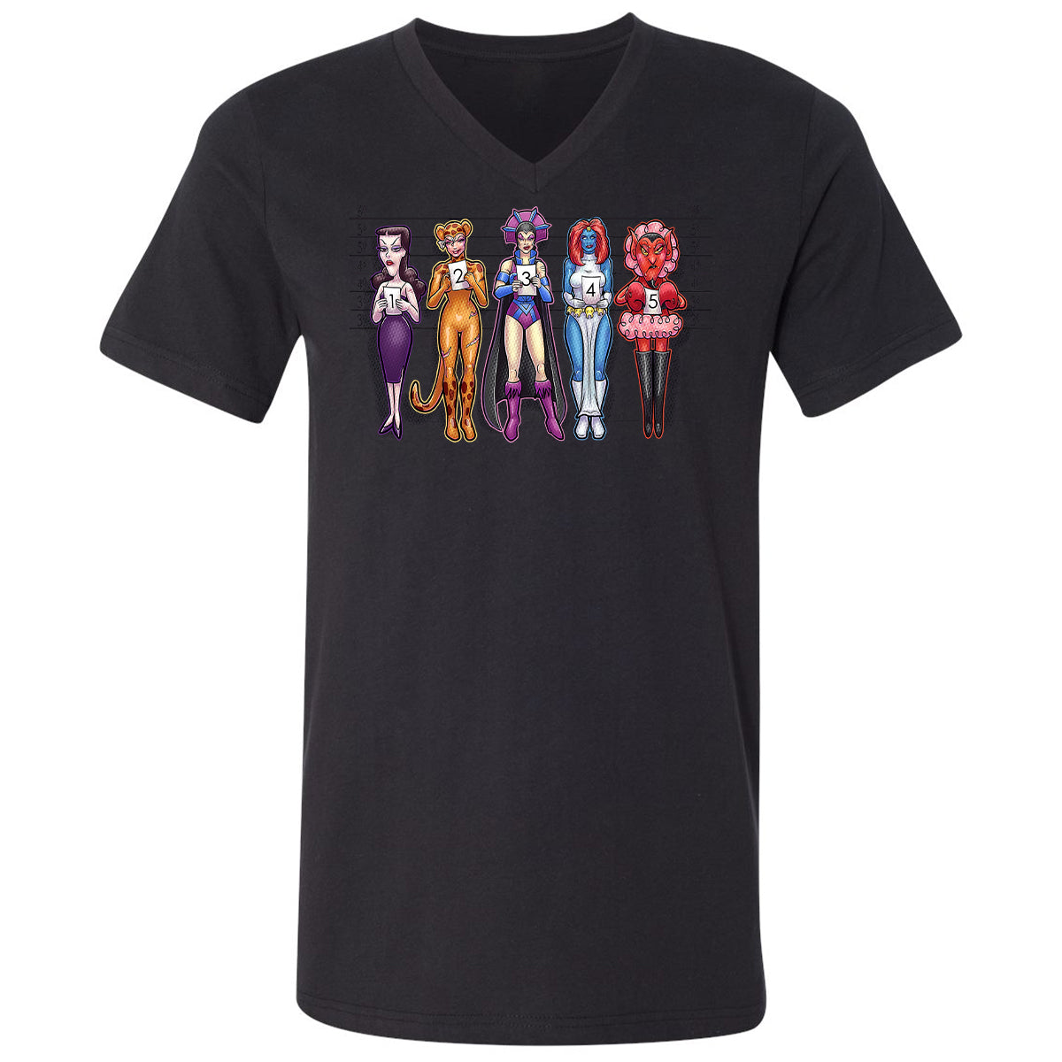 Unisex V-Neck T-Shirt - 29RQDRWX - Black - 16