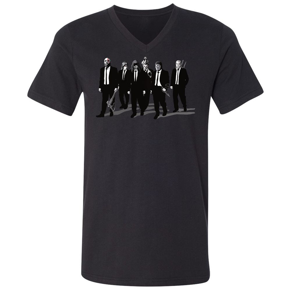 Unisex V-Neck T-Shirt - 3G4MZY2V - Black - 16