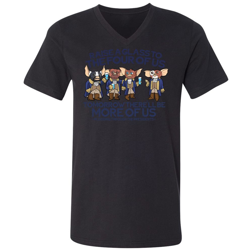 Unisex V-Neck T-Shirt - RBMQ4WXB - Black - 16