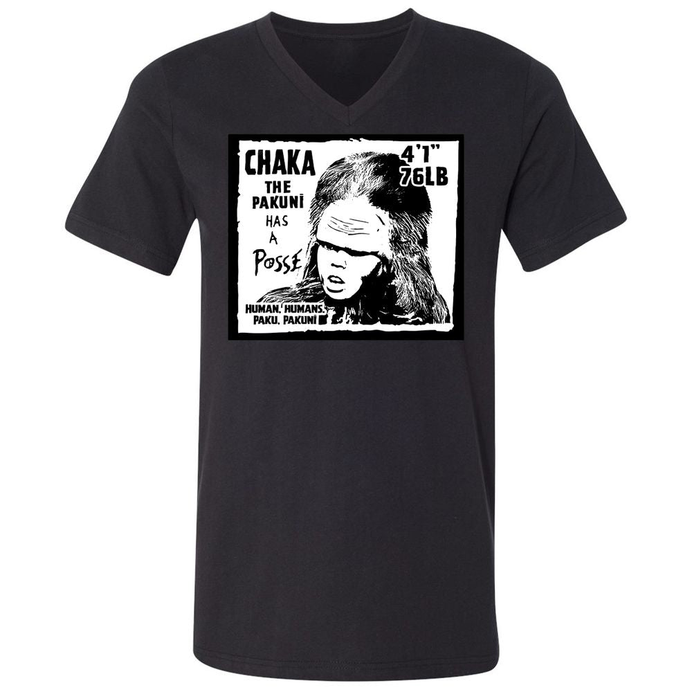 Unisex V-Neck T-Shirt - HWTV1J9A - Black - 16