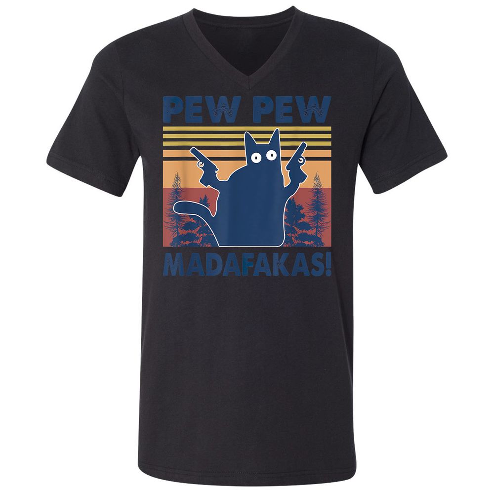 Unisex V-Neck T-Shirt - 2S9TH4G2 - Black - 16