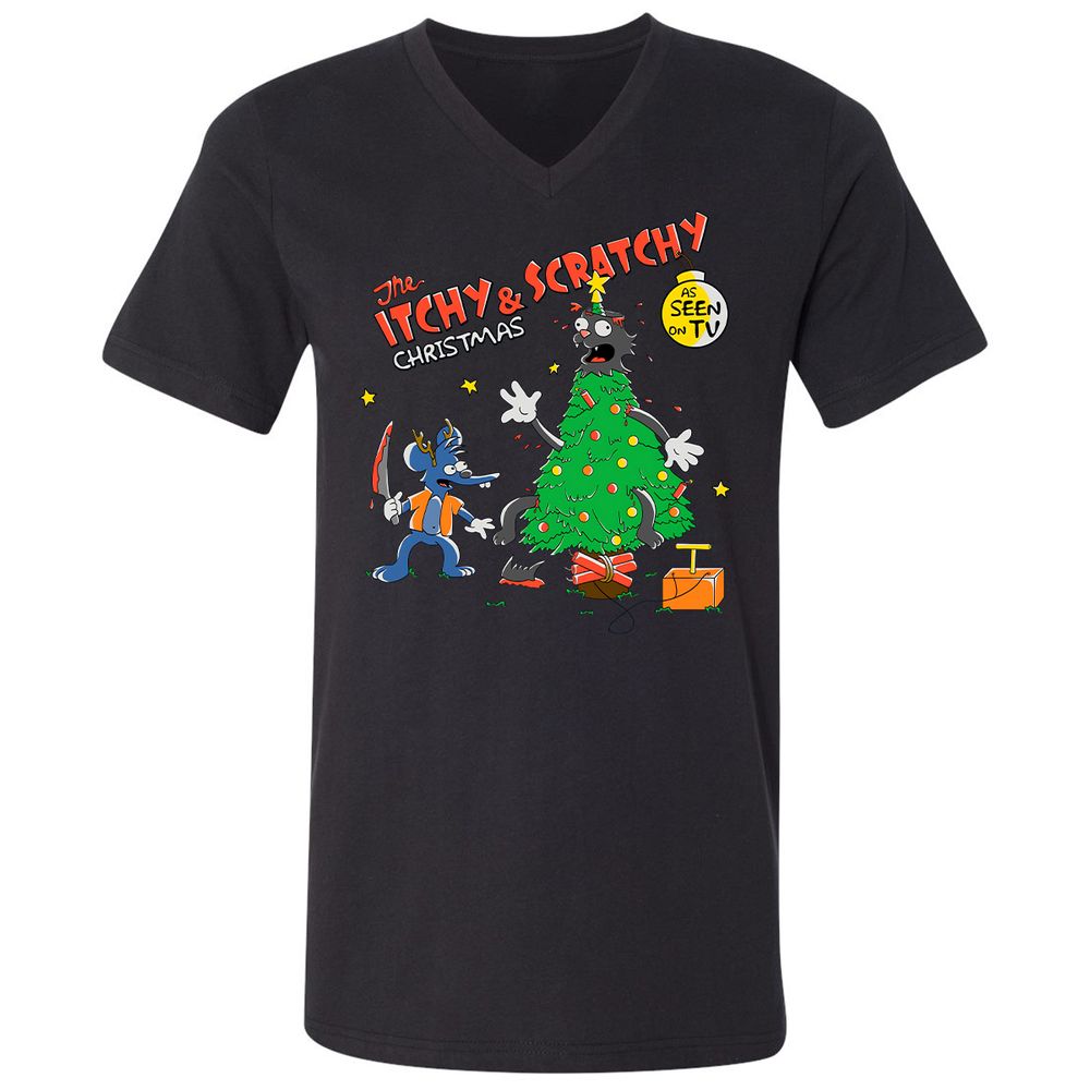 Unisex V-Neck T-Shirt - NLW53AAE - Black - 16