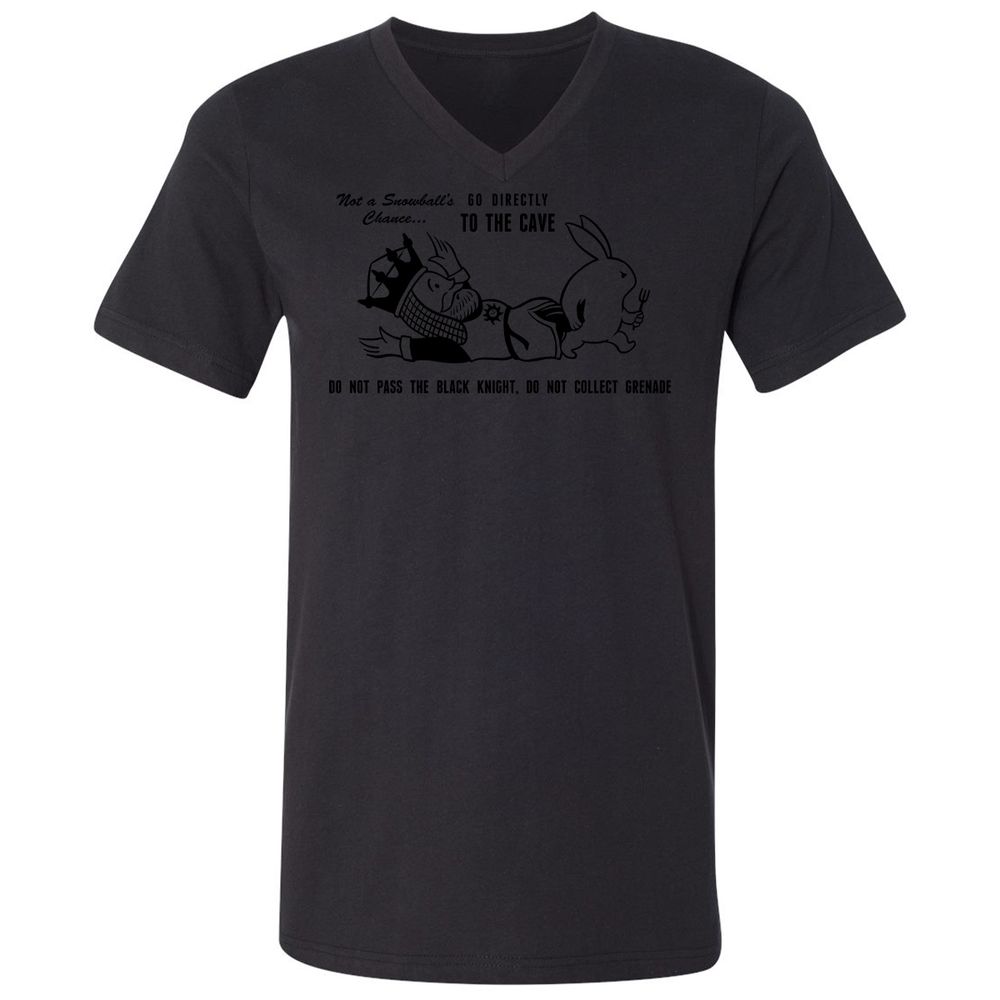 Unisex V-Neck T-Shirt - 26DXBVCA - Black - 16