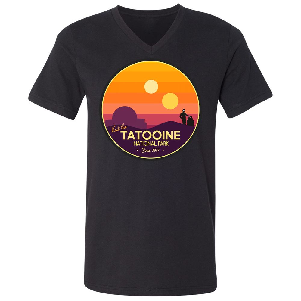 Unisex V-Neck T-Shirt - PZT85NVG - Black - 16