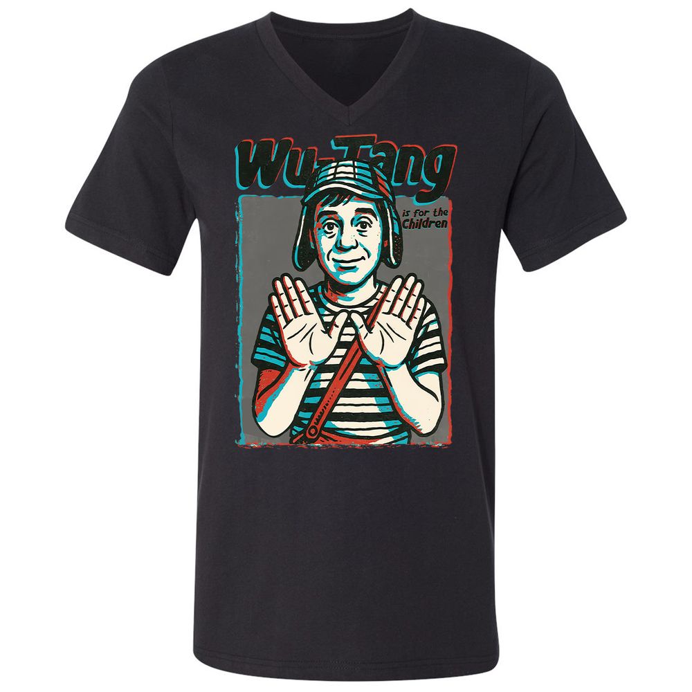 Unisex V-Neck T-Shirt - RCRFVV29 - Black - 16
