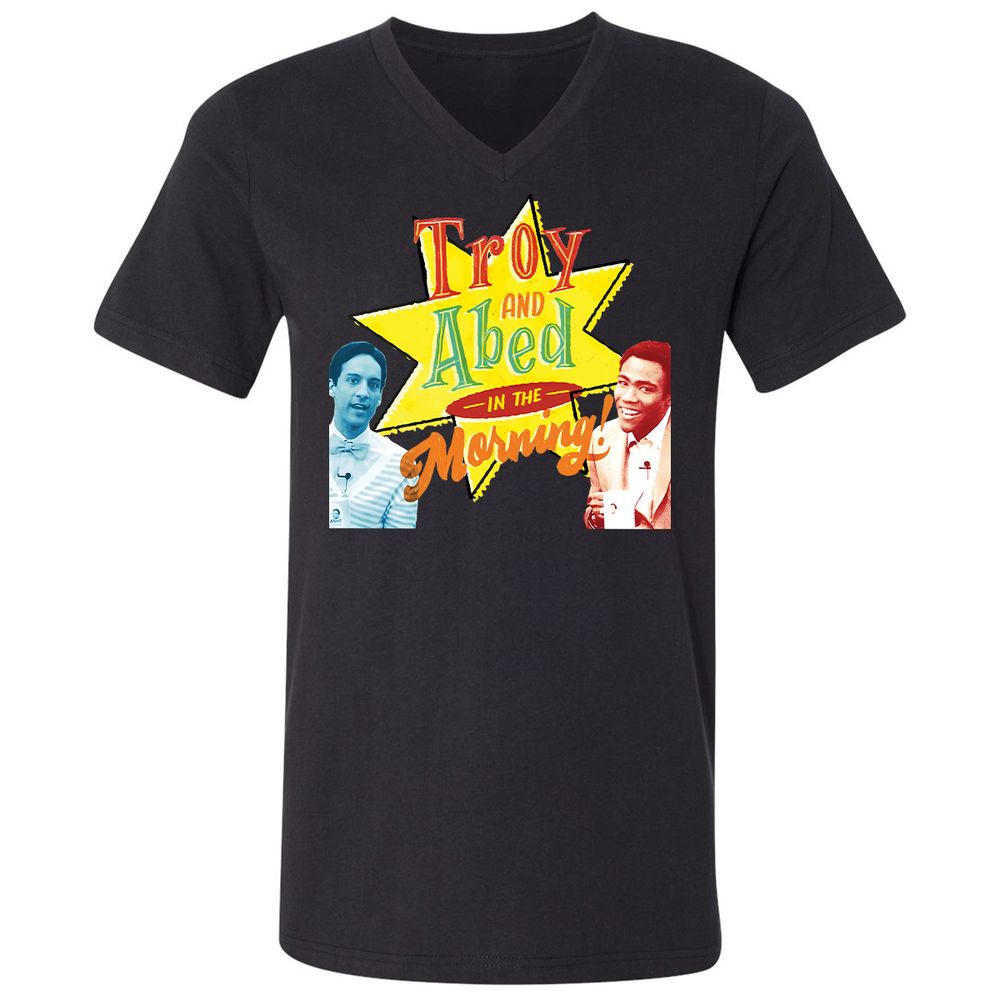 Unisex V-Neck T-Shirt - 6EG6F517 - Black - 16