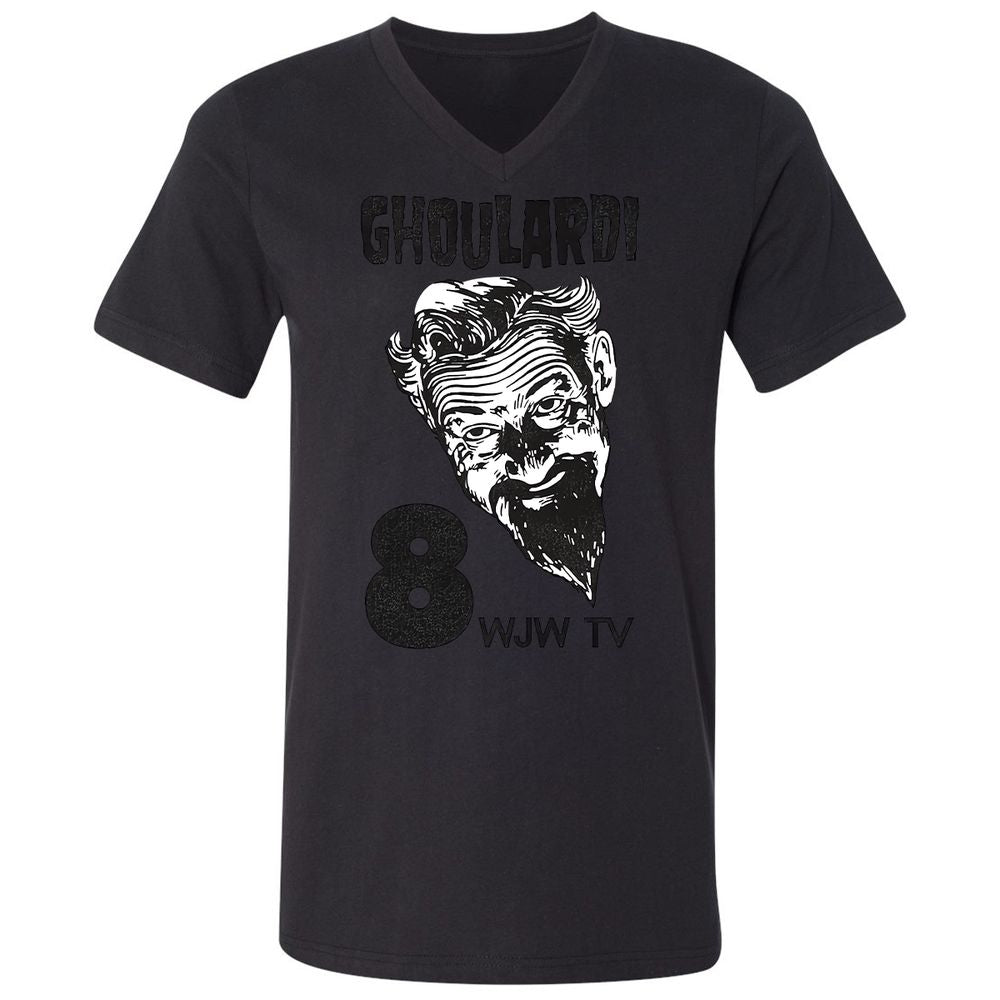 Unisex V-Neck T-Shirt - ZBNFZK6S - Black - 16