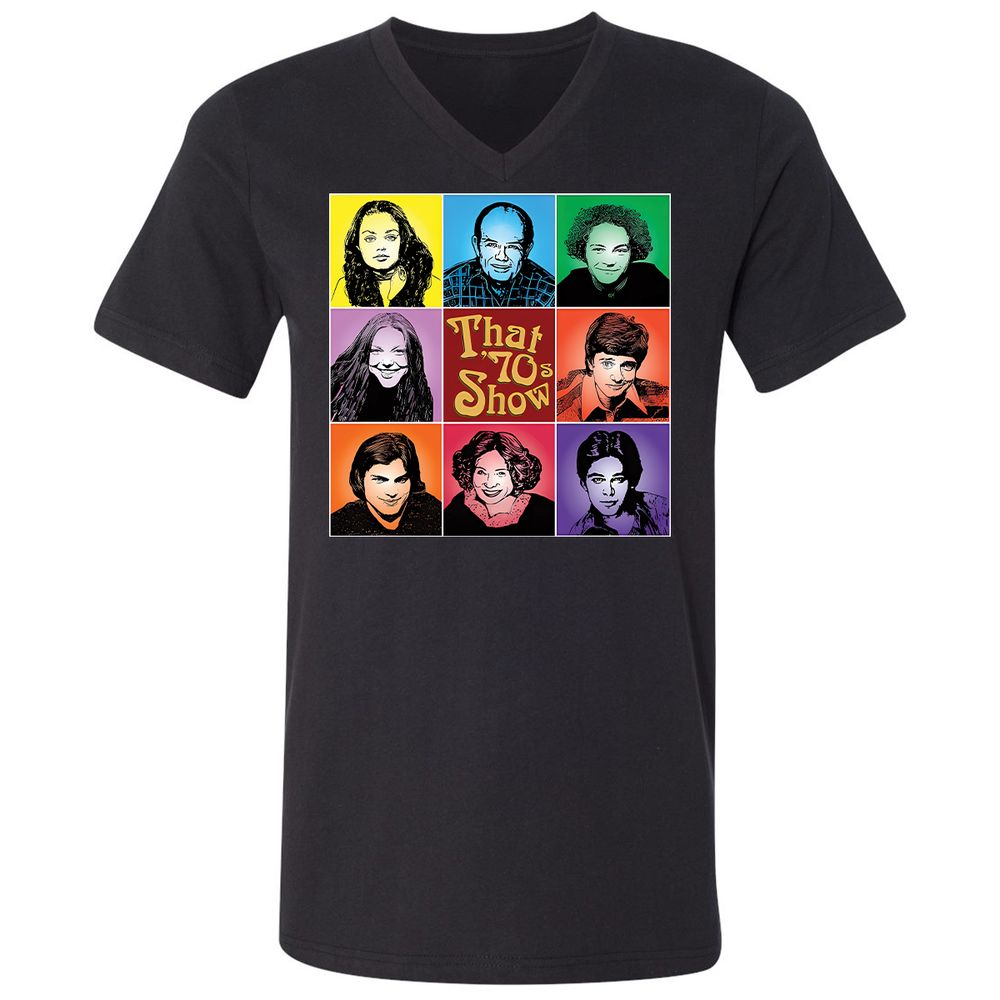 Unisex V-Neck T-Shirt - NLCH58KN - Black - 16