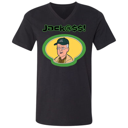 Unisex V-Neck T-Shirt - X6ARJA49 - Black - 16