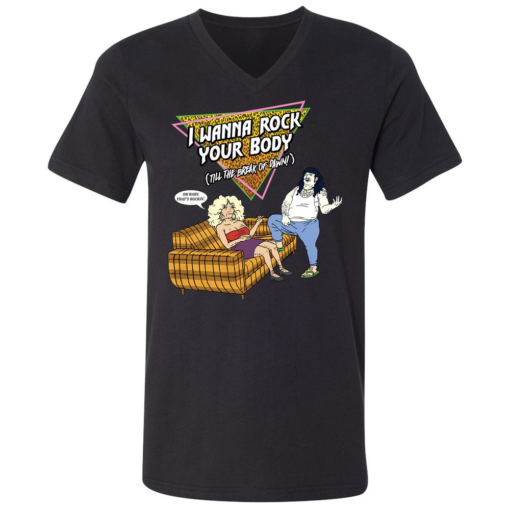 Unisex V-Neck T-Shirt - HRX941V9 - Black - 16