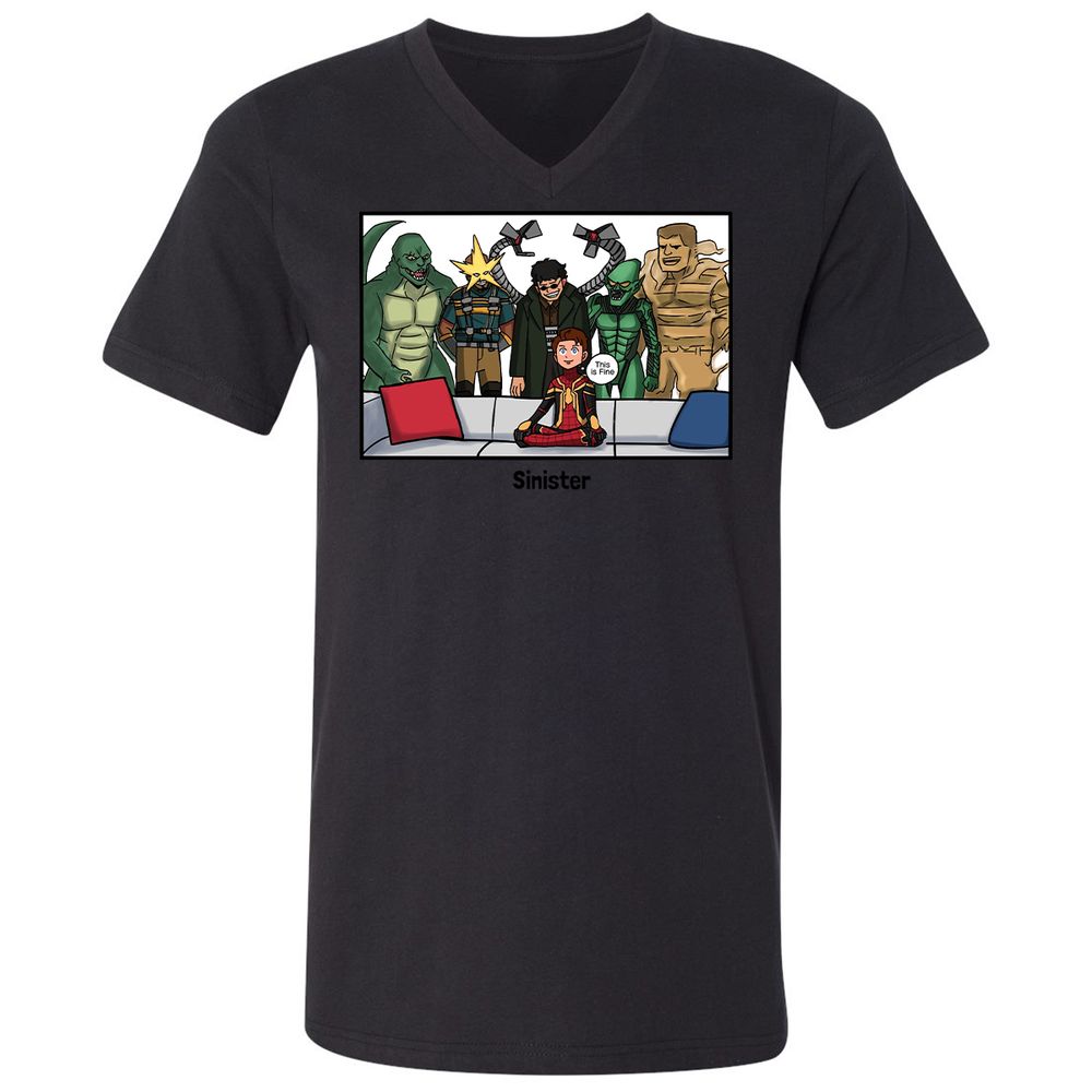 Unisex V-Neck T-Shirt - 31KTPFEJ - Black - 16