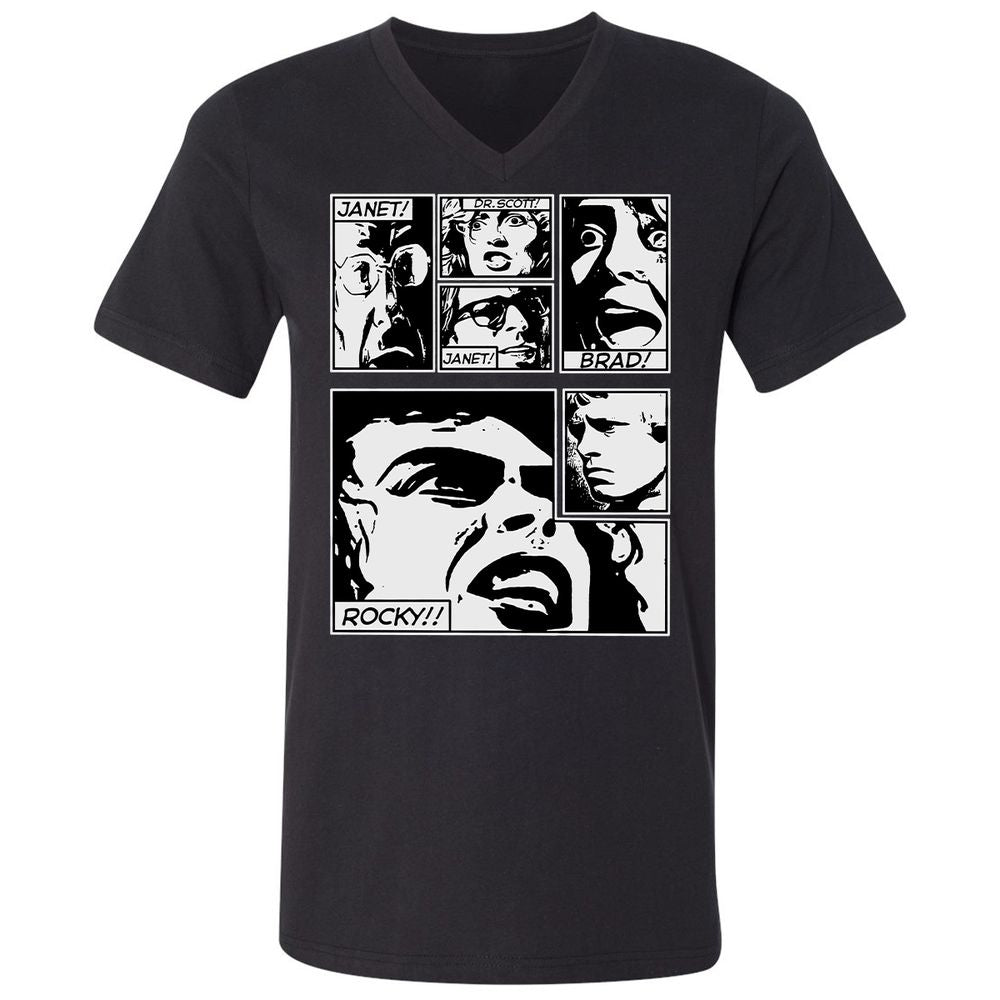 Unisex V-Neck T-Shirt - SRY4GM6B - Black - 16