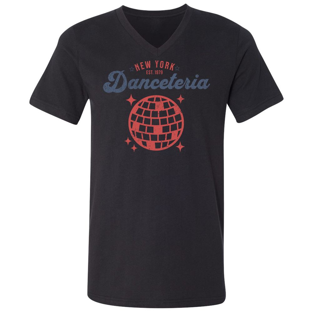 Unisex V-Neck T-Shirt - T9P6R5DM - Black - 16