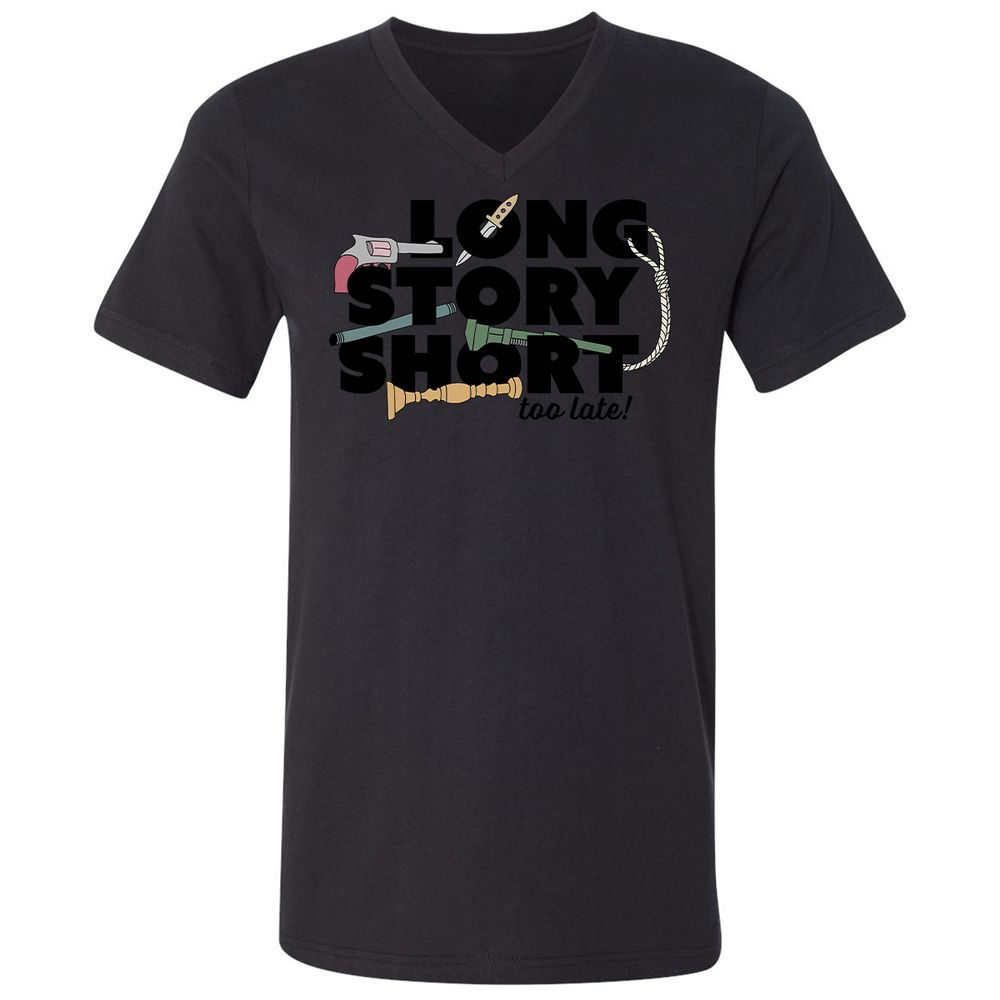 Unisex V-Neck T-Shirt - 11D8ZMA8 - Black - 16