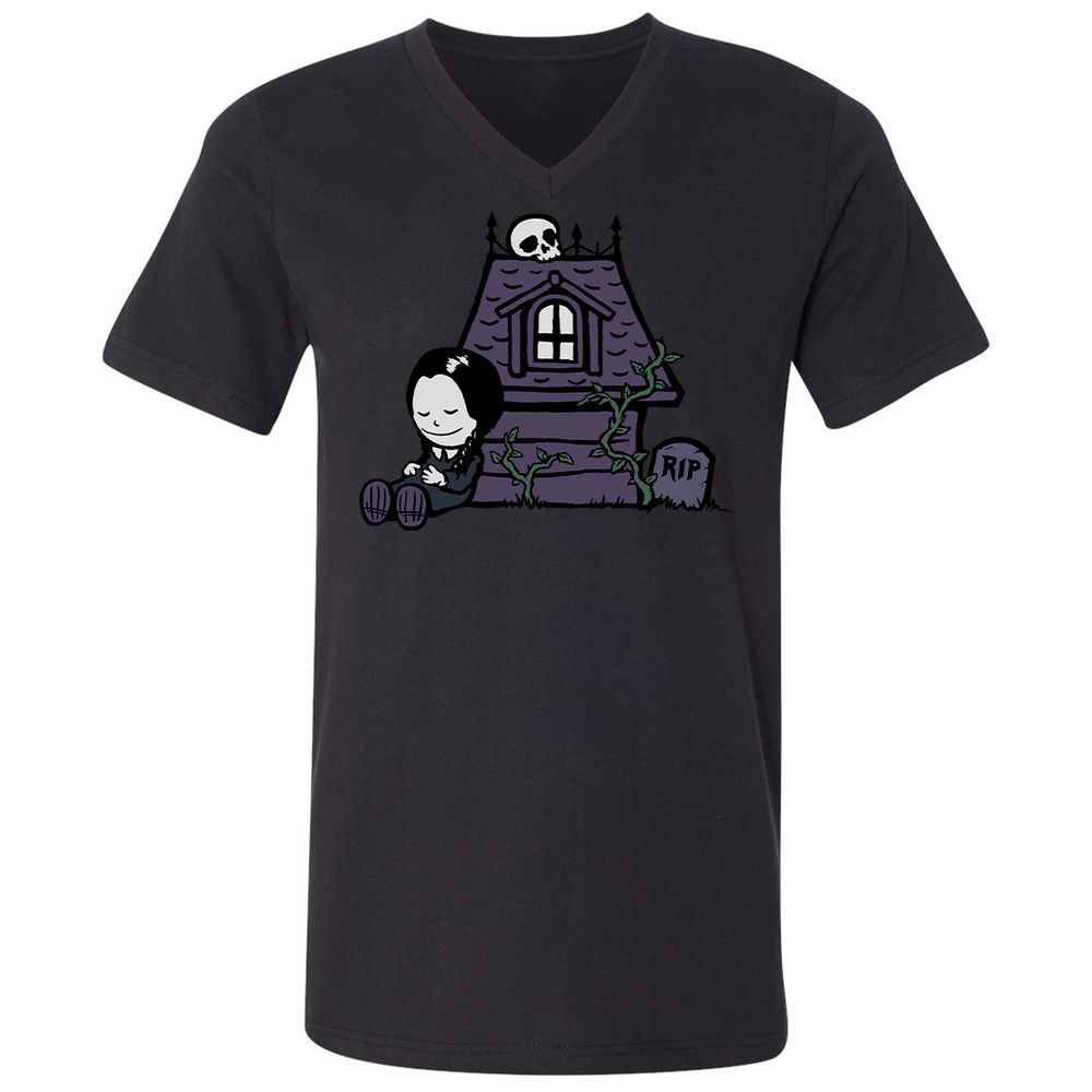 Unisex V-Neck T-Shirt - AVVDEVFL - Black - 16