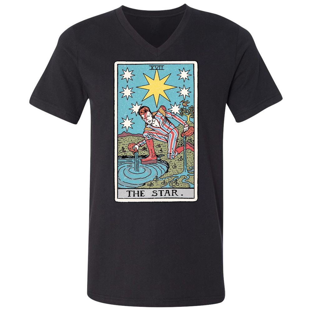 Unisex V-Neck T-Shirt - S8BLAS6E - Black - 16