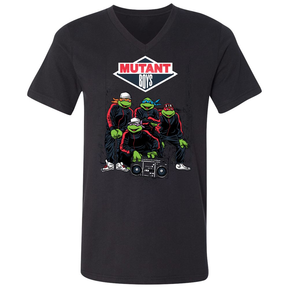 Unisex V-Neck T-Shirt - NEE1NPLV - Black - 16