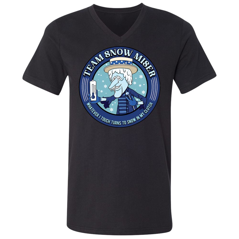 Unisex V-Neck T-Shirt - BW49SU5H - Black - 16