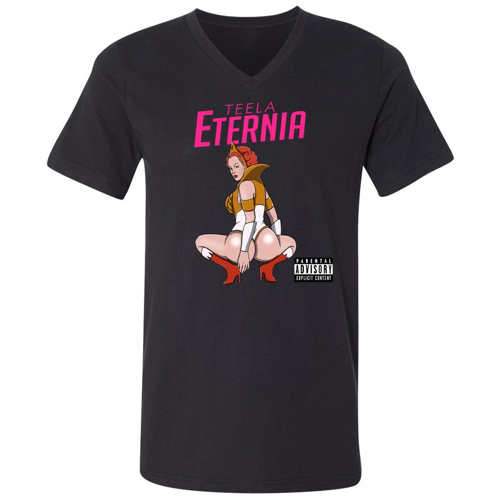 Unisex V-Neck T-Shirt - 2JQC4A8E - Black - 16