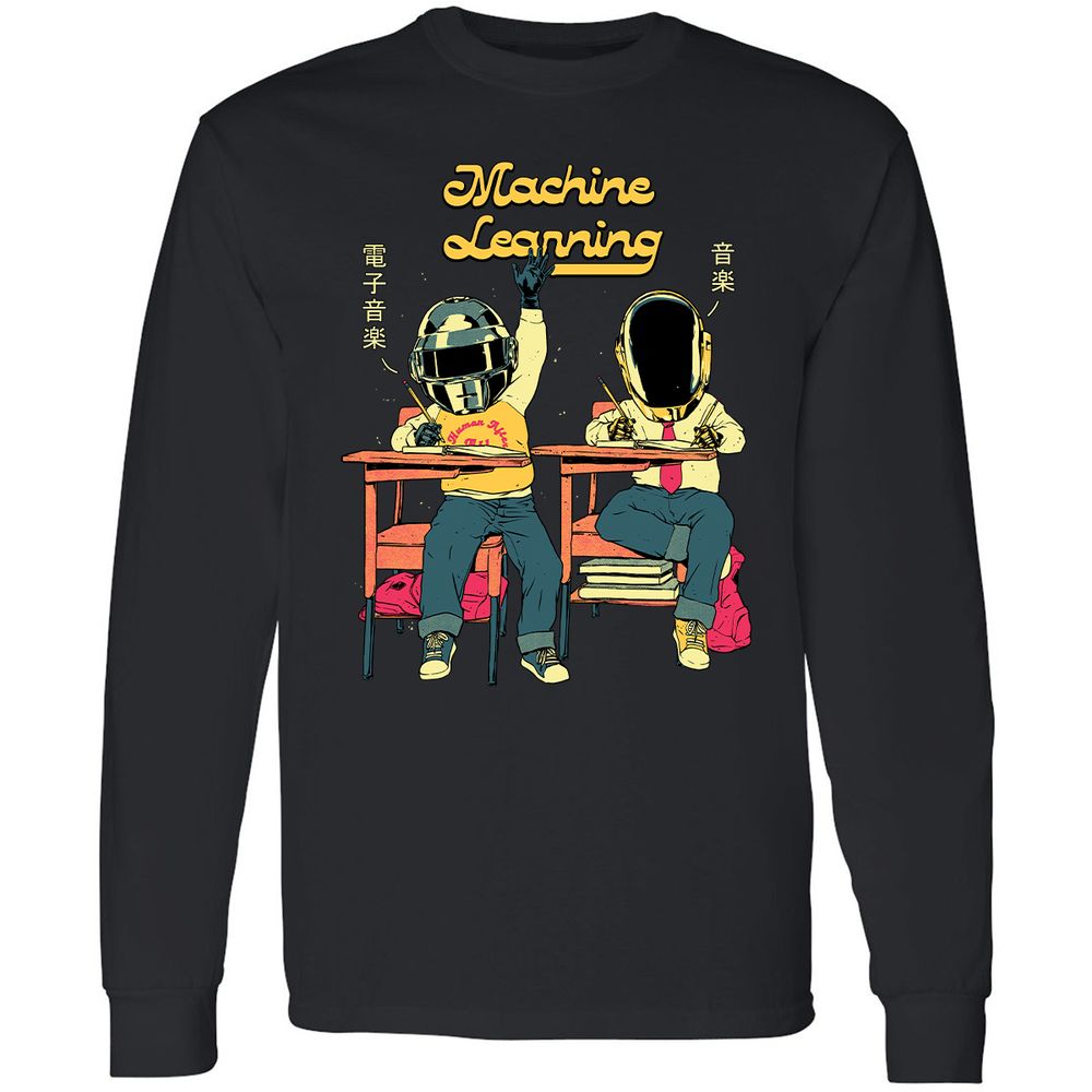 Long Sleeve T-Shirt - TBTE5D9G - Black - 16