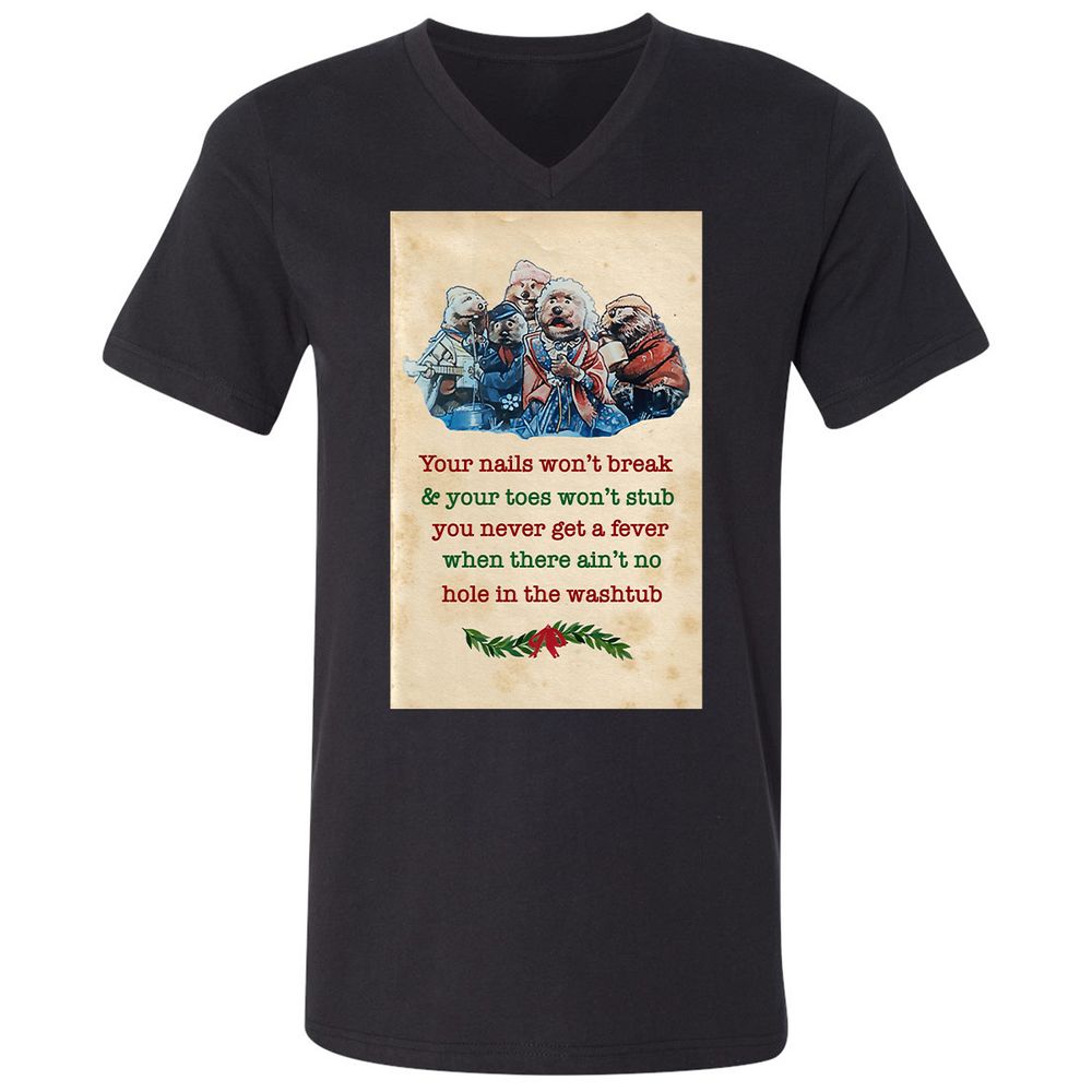 Unisex V-Neck T-Shirt - Y2C1FLXP - Black - 16