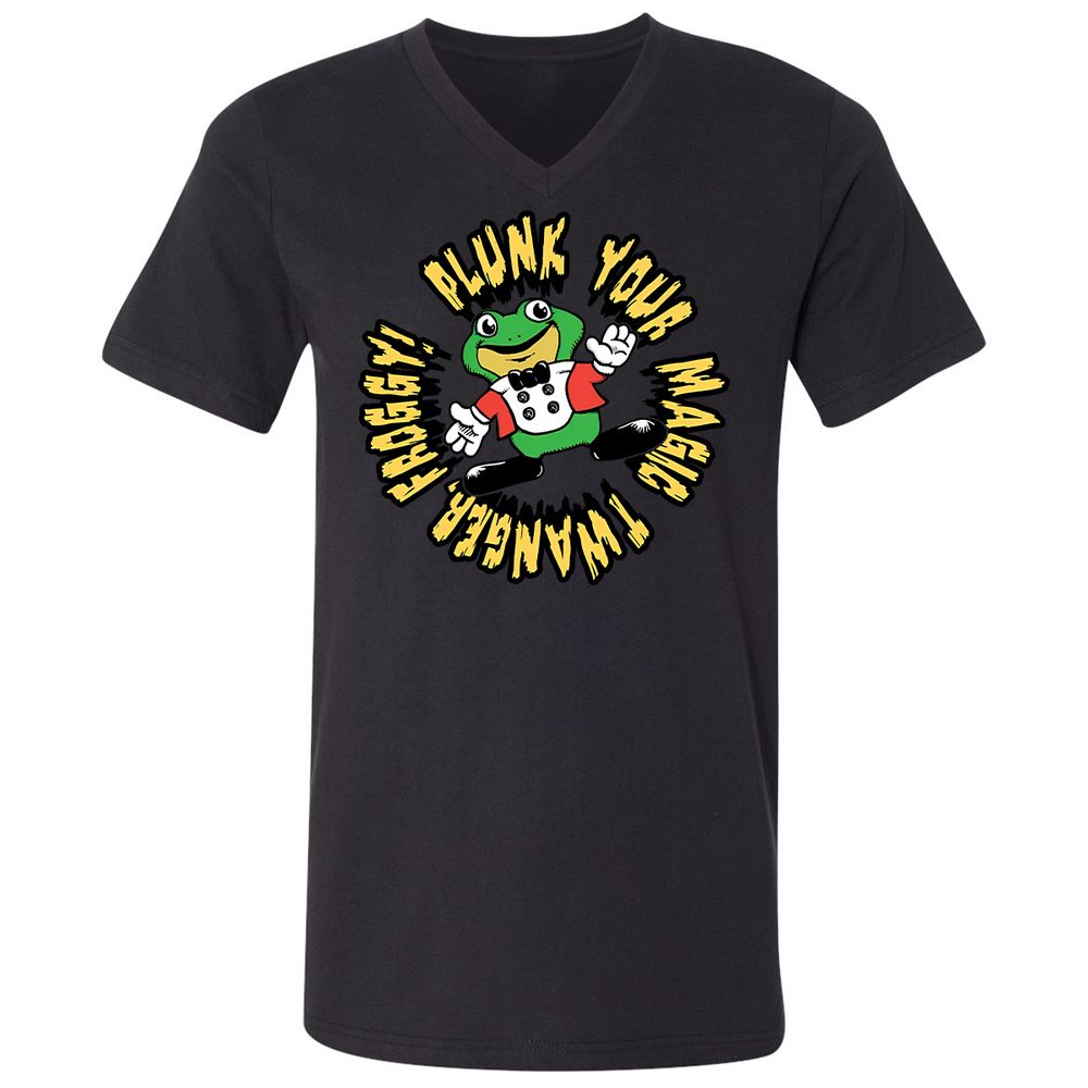 Unisex V-Neck T-Shirt - YBYE8C6M - Black - 16