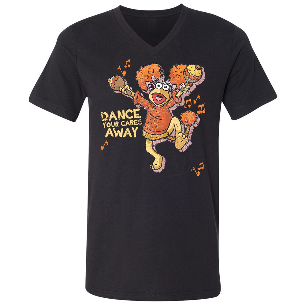 Unisex V-Neck T-Shirt - TD1P91WM - Black - 16