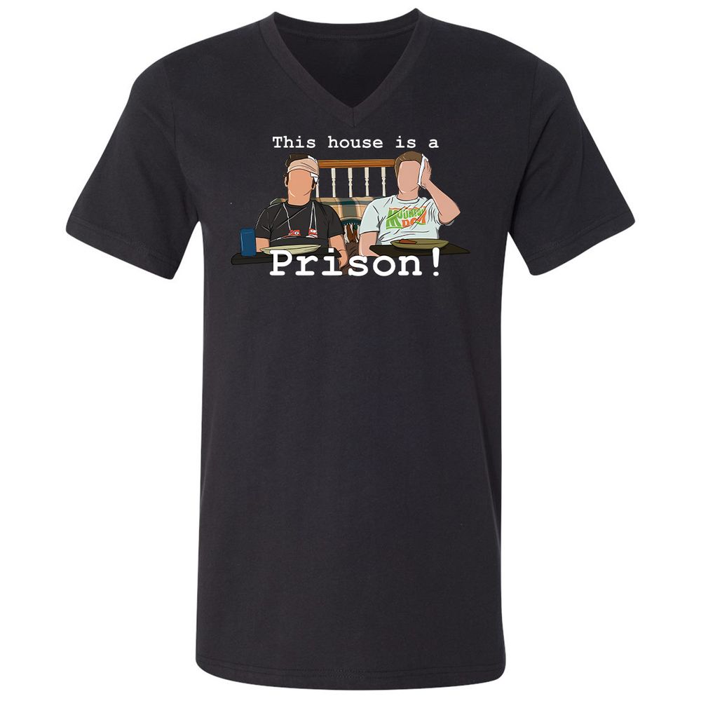 Unisex V-Neck T-Shirt - 2W476TUU - Black - 16