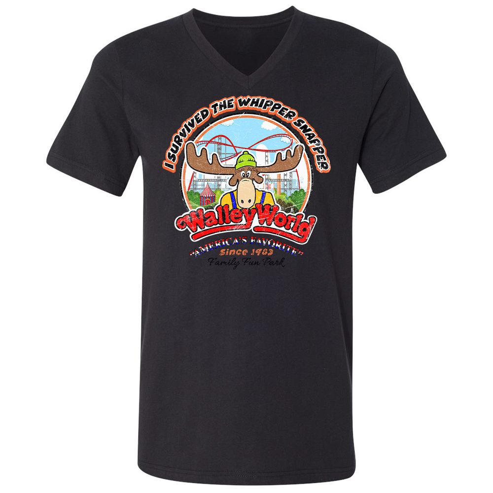 Unisex V-Neck T-Shirt - YSTU98LK - Black - 16