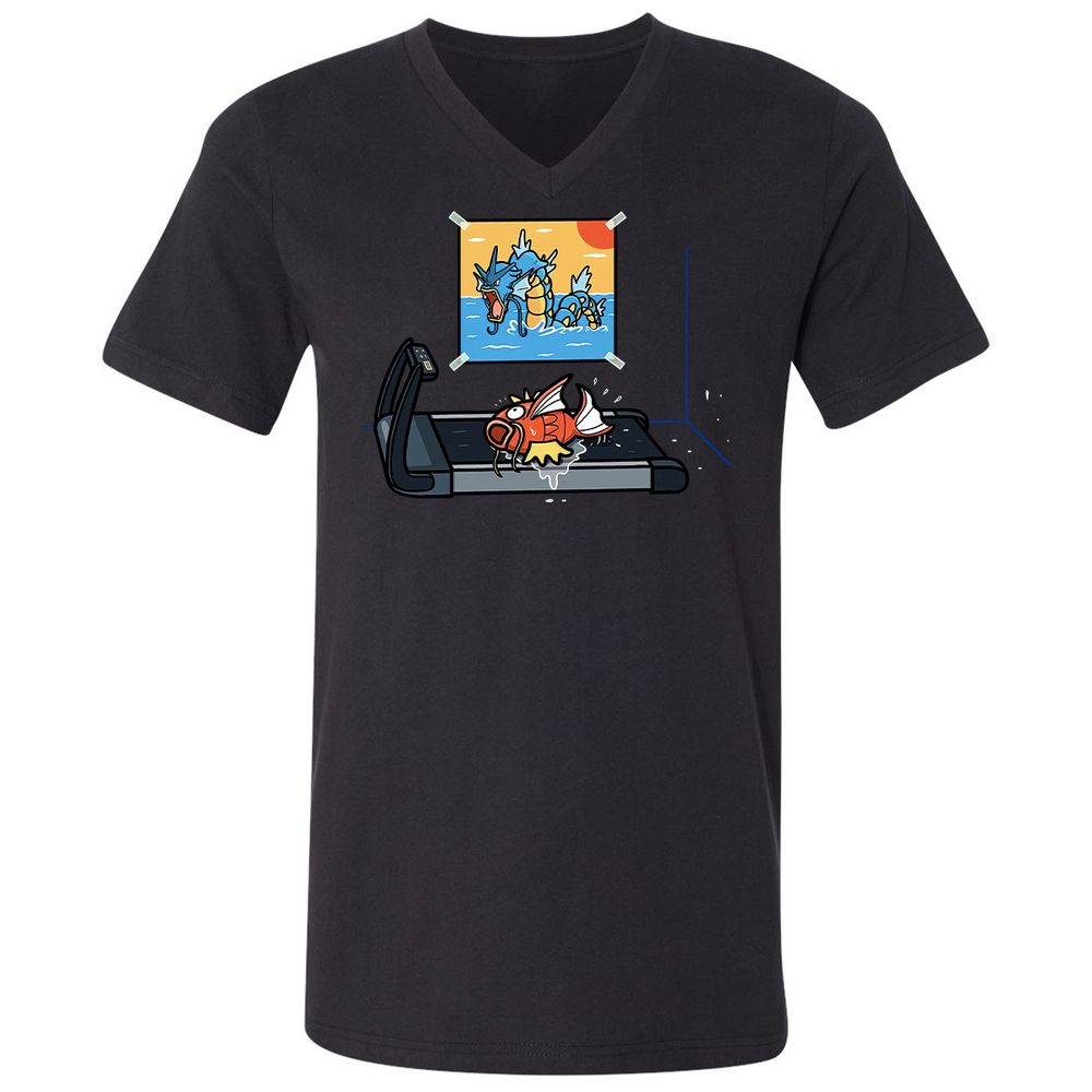 Unisex V-Neck T-Shirt - EGMUSM6H - Black - 16