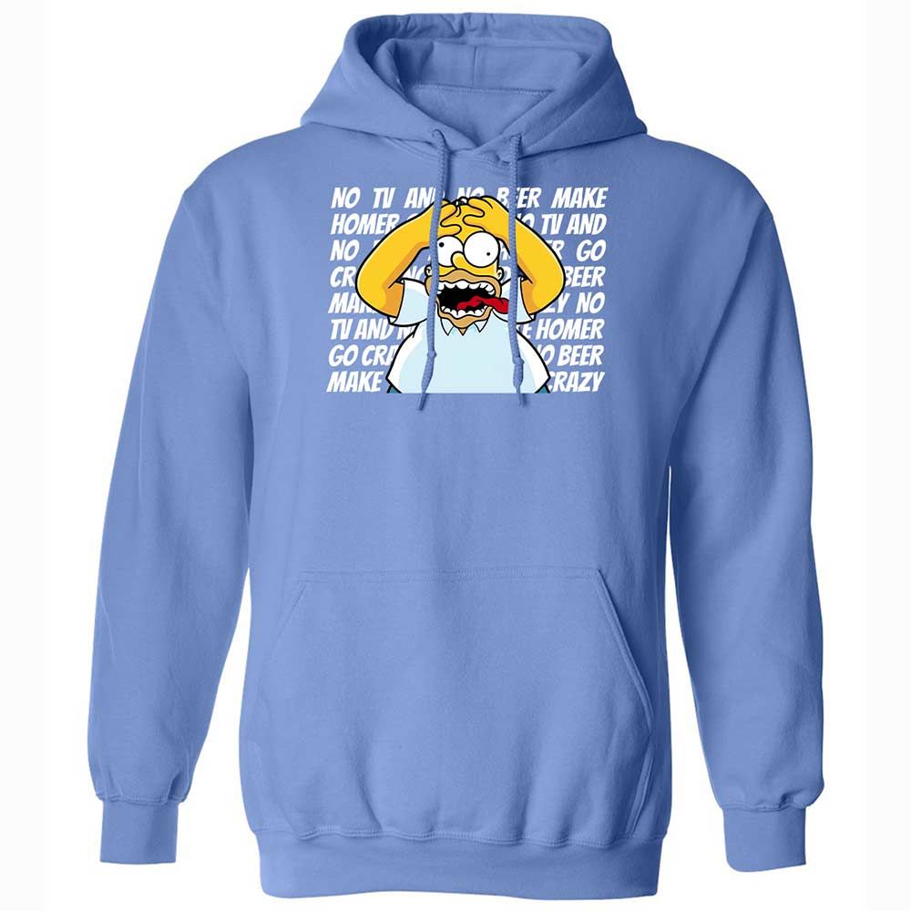 No TV and No Beer Make Homer Go Crazy - Carolina Blue - 16