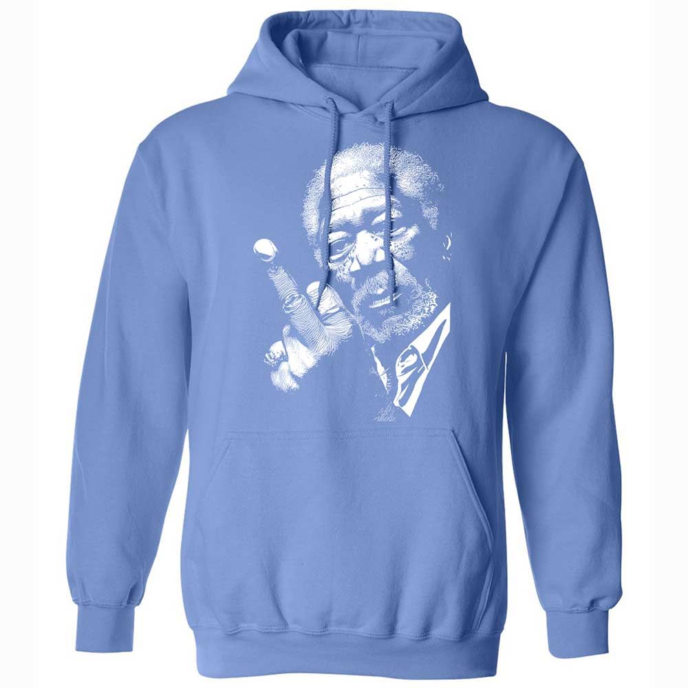 Morgan Freeman middle finger - Carolina Blue - 16