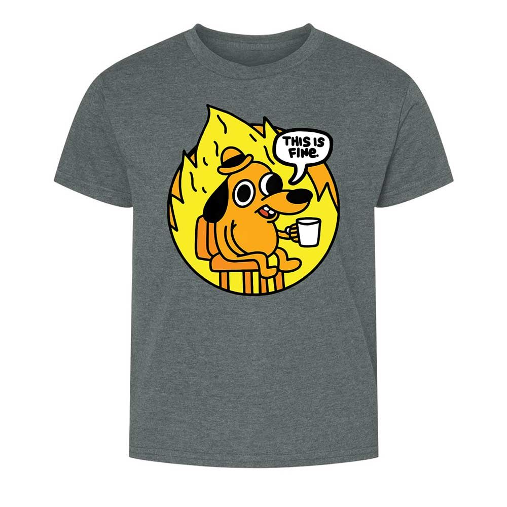 This is Fine - Dark Heather - 16
