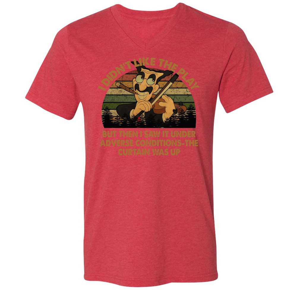 Unisex V-Neck T-Shirt - 22PB9HLL - Heather Red - 16
