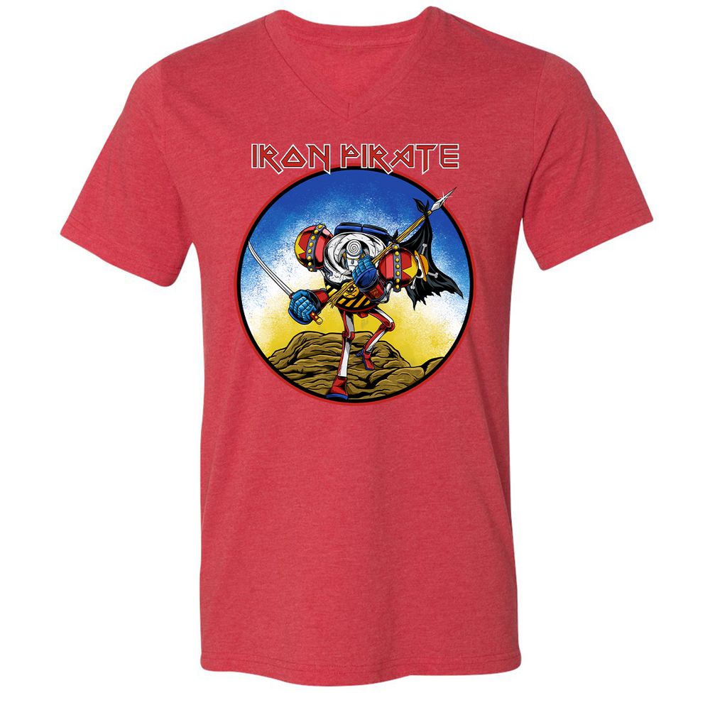 Unisex V-Neck T-Shirt - 3VTMB9AP - Heather Red - 16