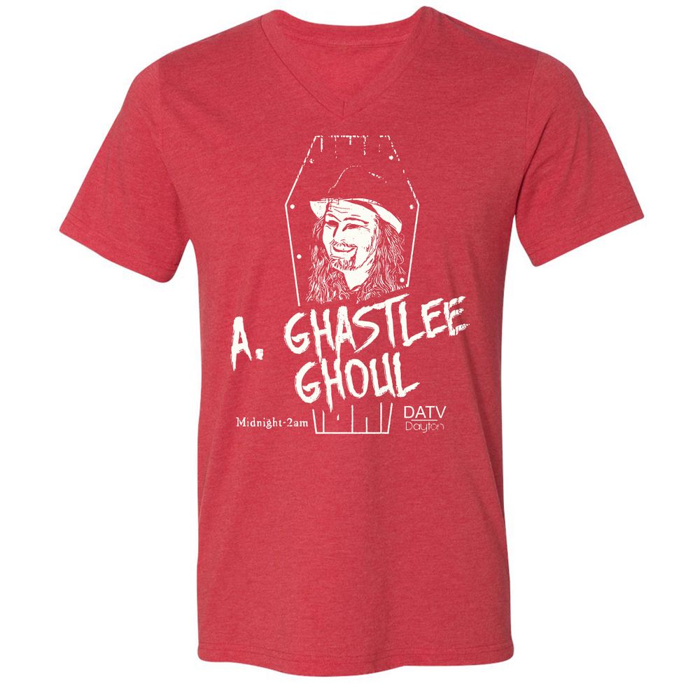 Unisex V-Neck T-Shirt - 3RVJ42AM - Heather Red - 16