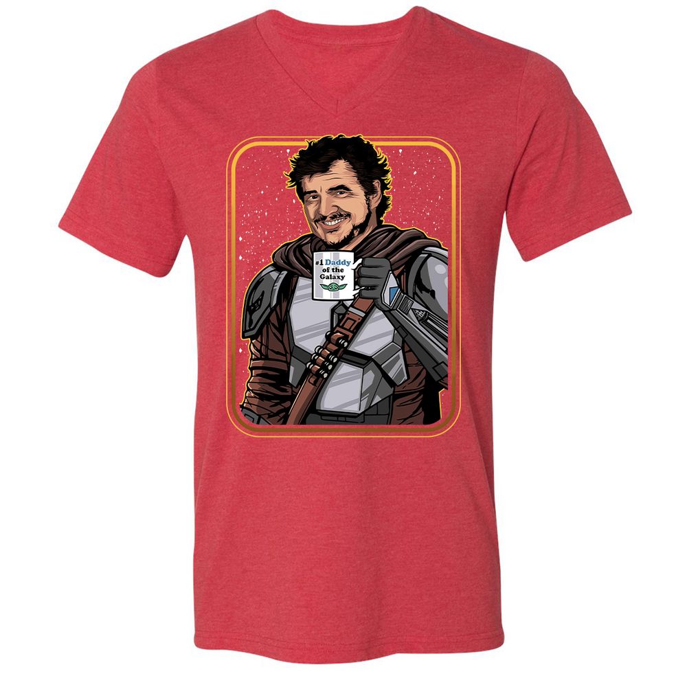 Unisex V-Neck T-Shirt - MGHKXFPU - Heather Red - 16