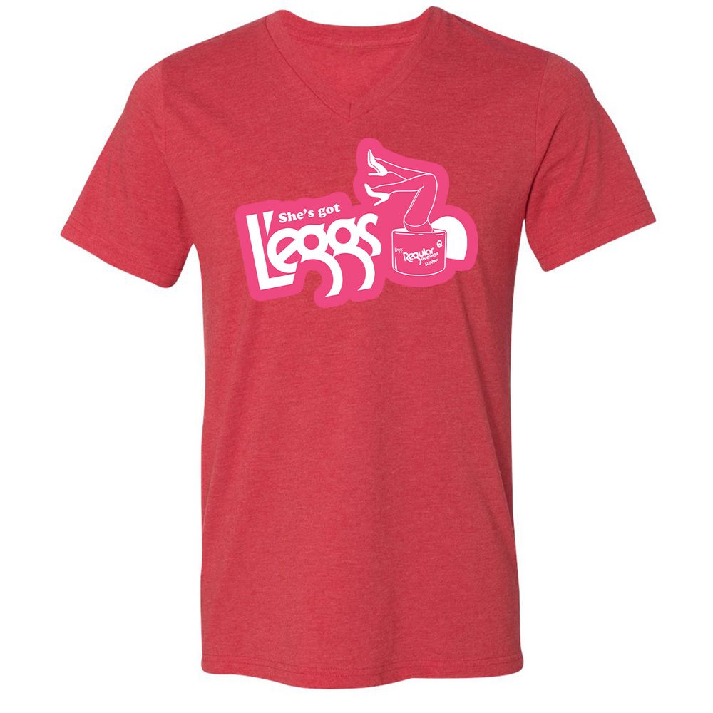 Unisex V-Neck T-Shirt - 6LR8ZKR5 - Heather Red - 16