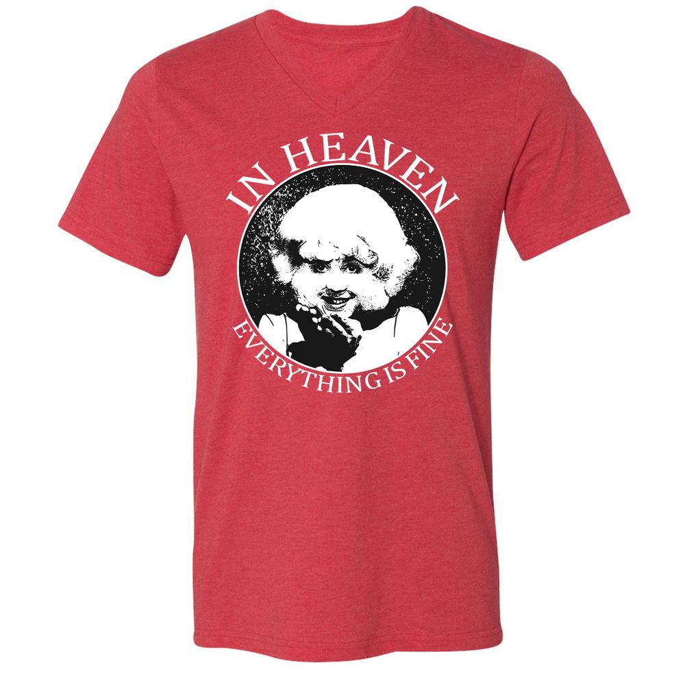 Unisex V-Neck T-Shirt - YA3CJN1B - Heather Red - 16