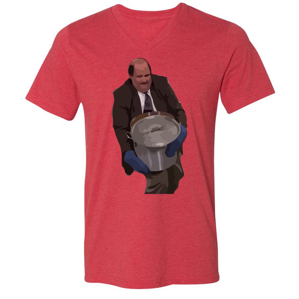 Unisex V-Neck T-Shirt - DMTYG66T - Heather Red - 16