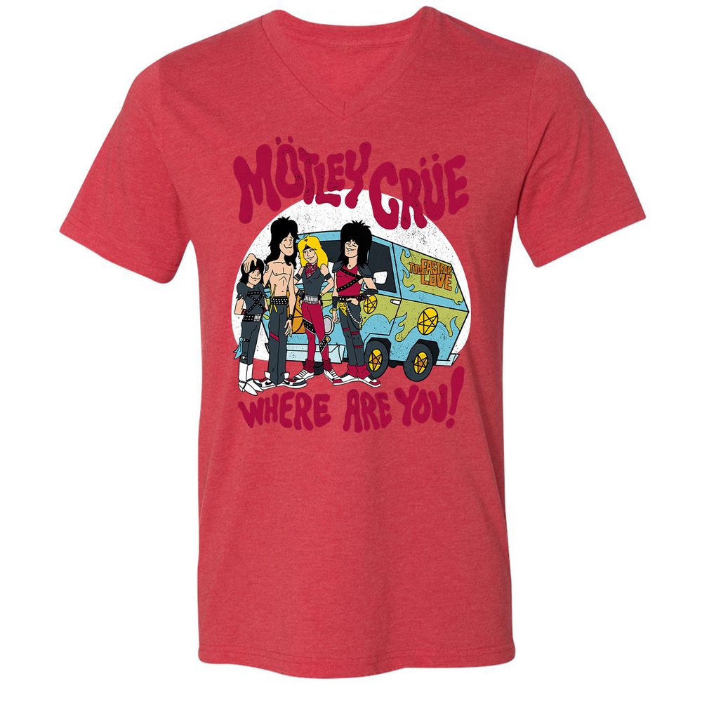 Unisex V-Neck T-Shirt - 33NDJVUP - Heather Red - 16