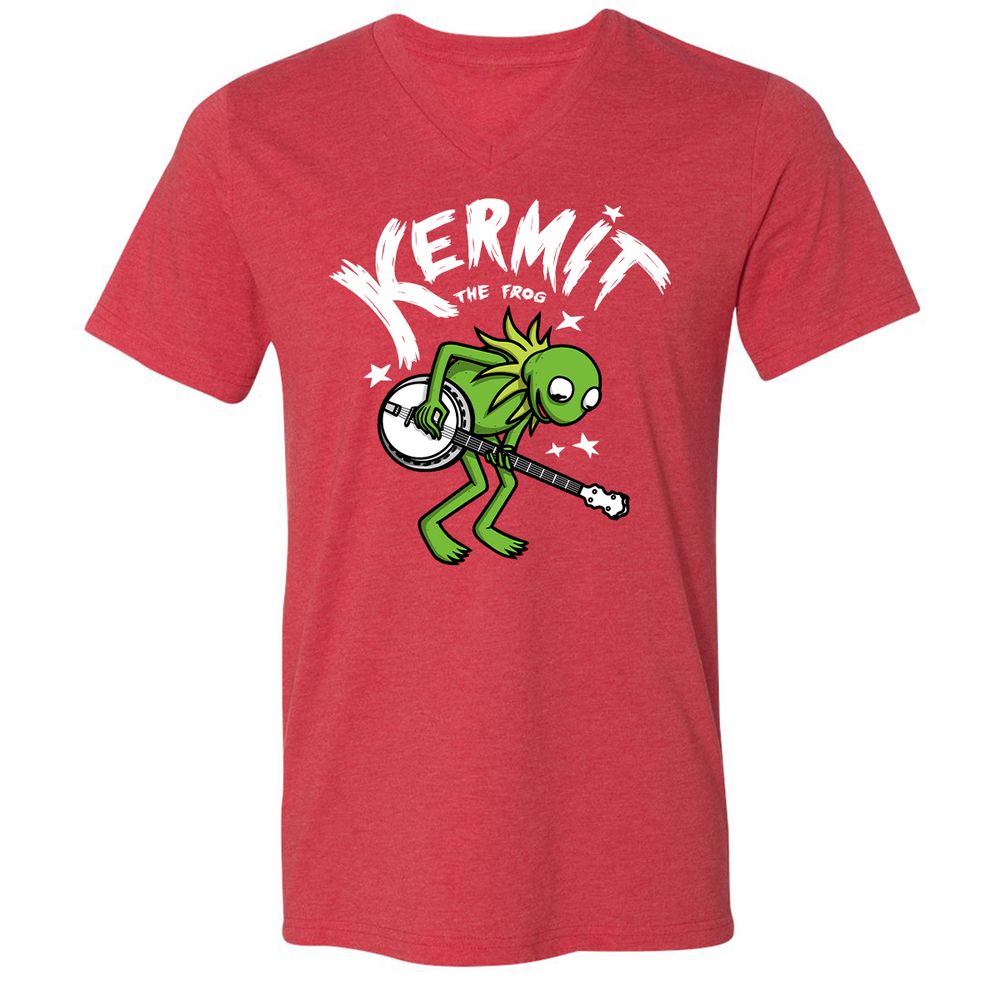 Unisex V-Neck T-Shirt - RGU2332C - Heather Red - 16