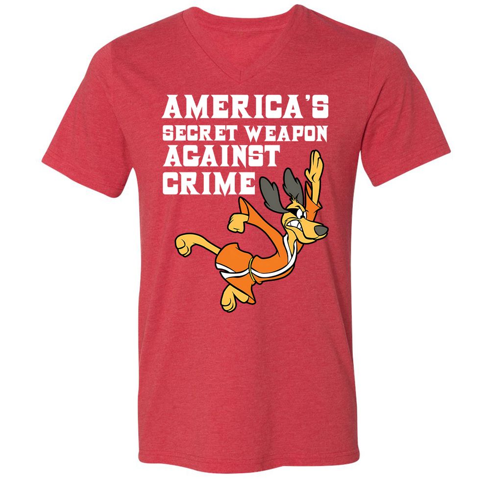 Unisex V-Neck T-Shirt - DTSYVF12 - Heather Red - 16