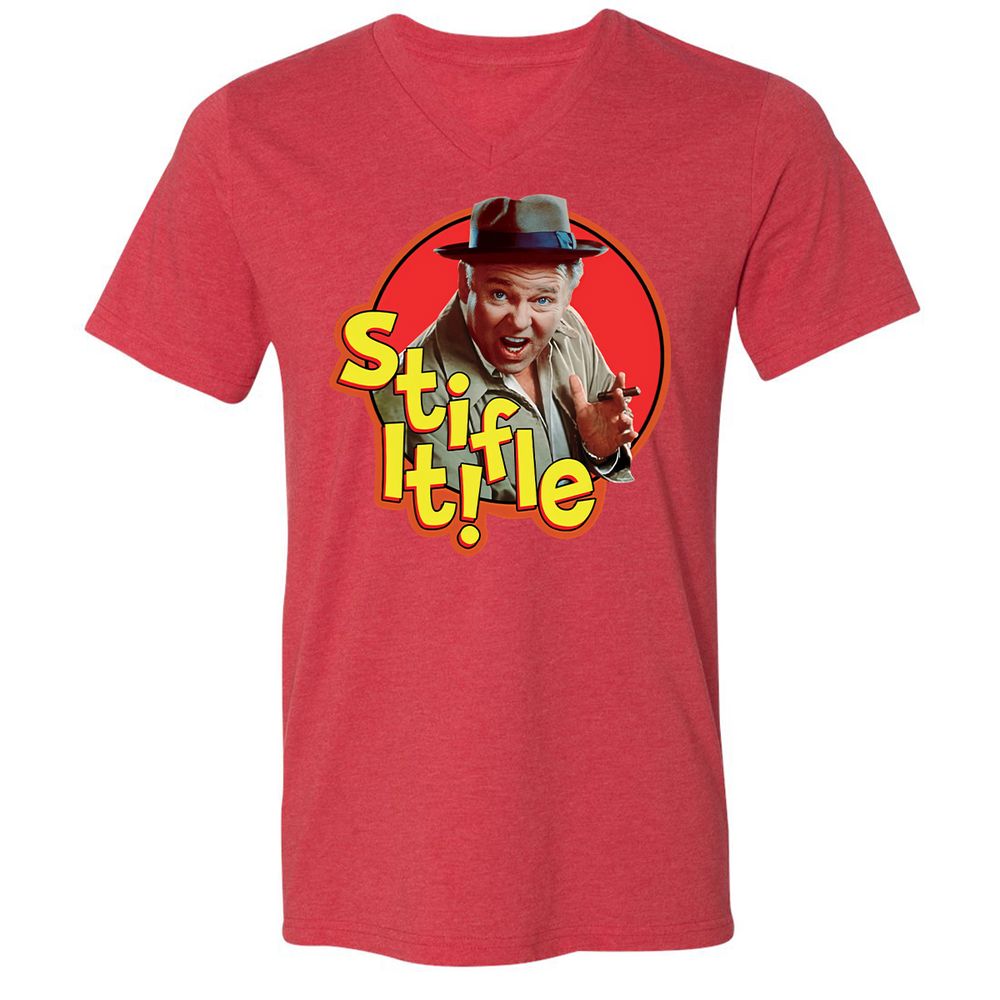Unisex V-Neck T-Shirt - YD33ELZX - Heather Red - 16