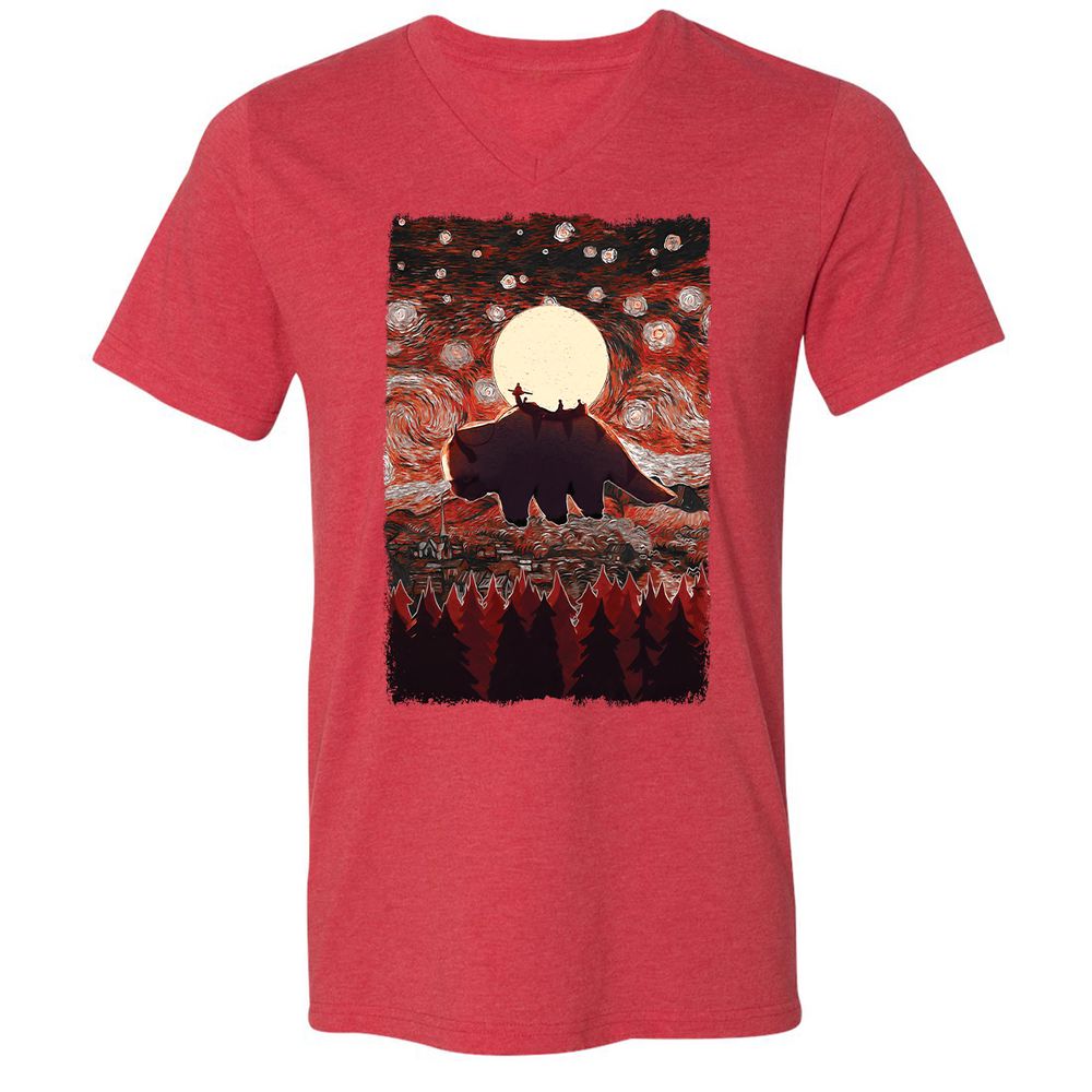 Unisex V-Neck T-Shirt - TG73CHSD - Heather Red - 16