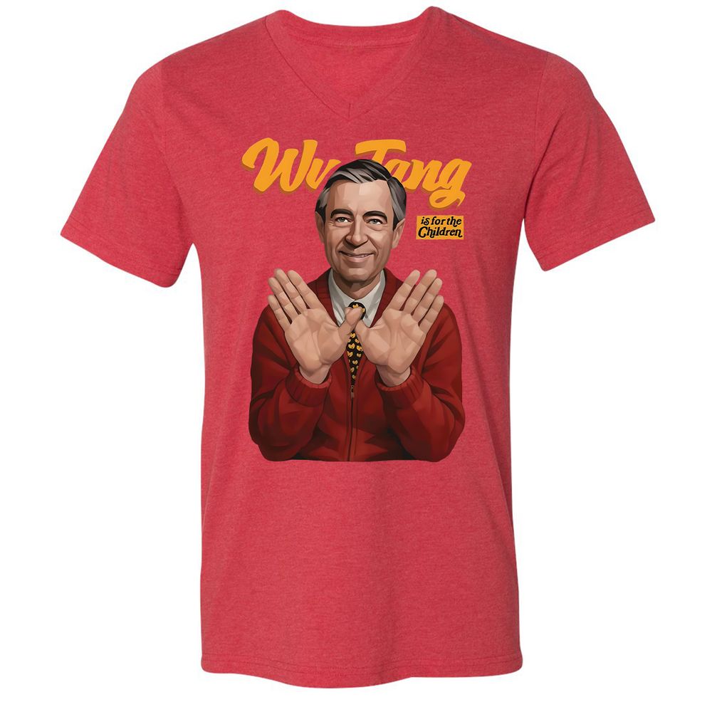 Unisex V-Neck T-Shirt - DML5SPNK - Heather Red - 16